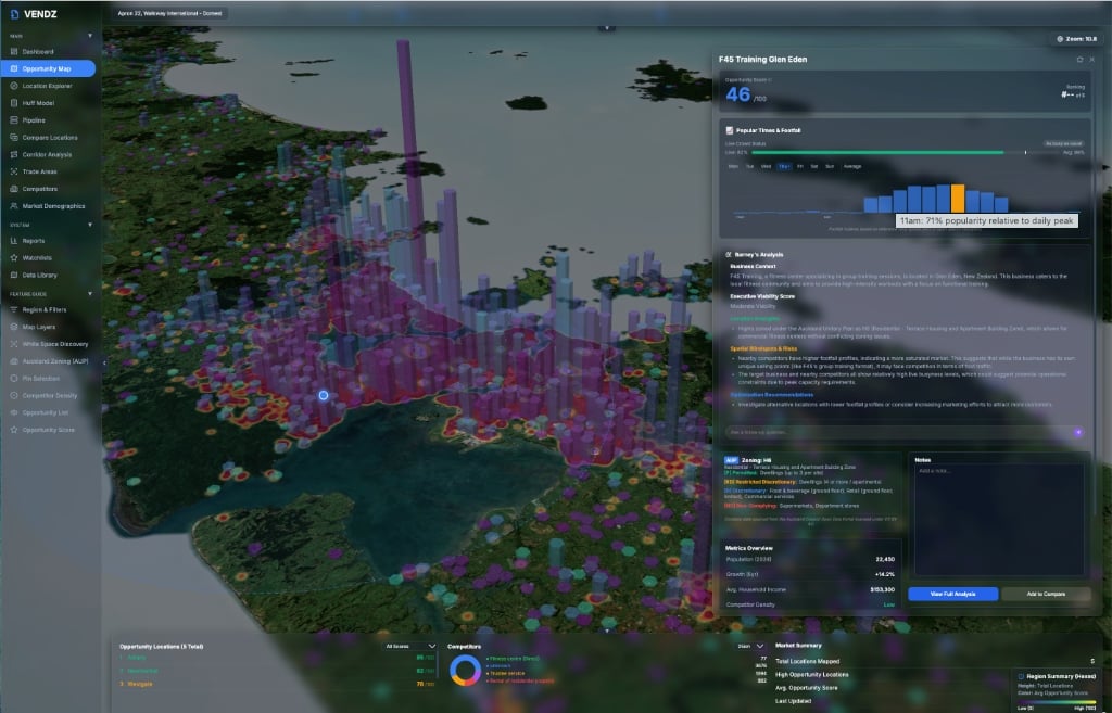 Vendz Opportunity Map Screenshot